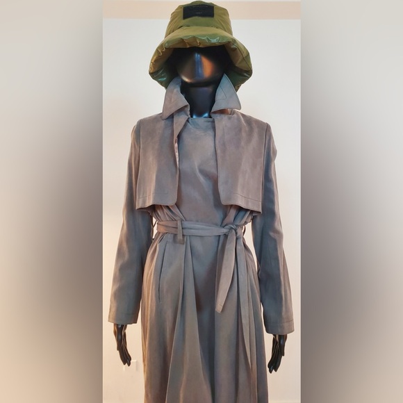 Club Monaco Belted Trench Coat Raincoat Overcoat (Hat Excluded) New - Picture 7 of 15